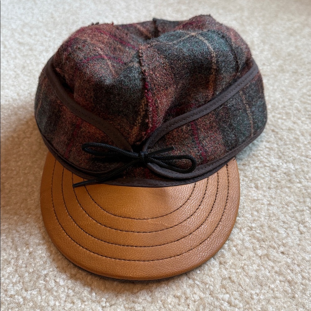 Stormy Kromer Hat, Wool and Goatskin Leather, 7 3/8
